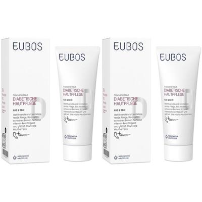 Eubos Diabetische Haut Pflege Fuß+Bein Creme 2x 2x100 ml