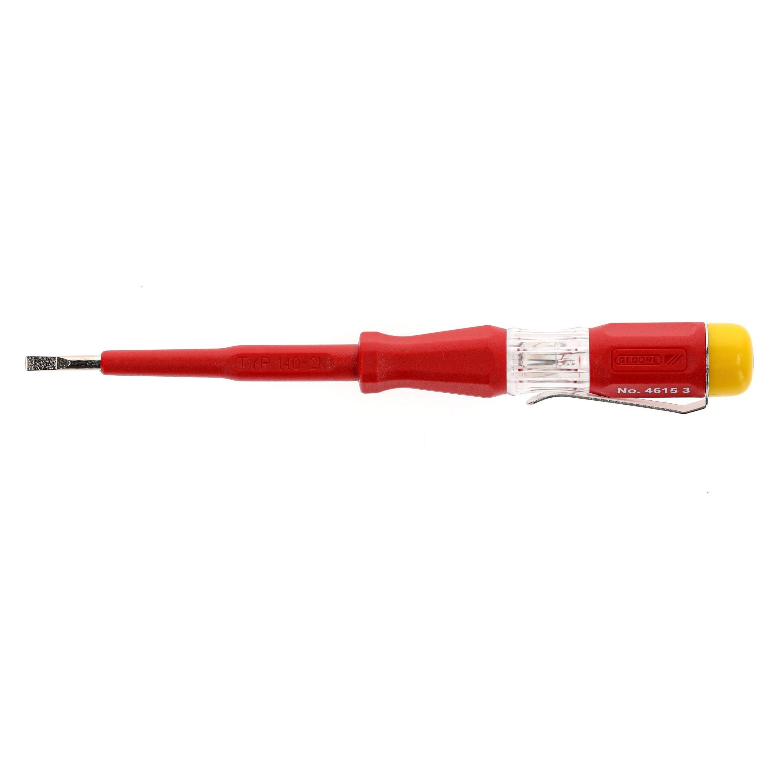 Gedore Prüfschraubendreher für 220-250 Volt Wechselspannung, 3,5 mm Klingenbreite (Schlitz) (6699380)