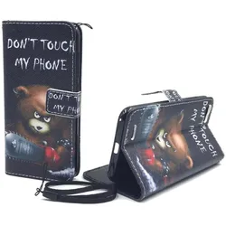 König Design Schutz Hülle für ZTE Blade V6 Bär Dont Touch Tasche Case Cover + 1 Panzer Schutz Glas (ZTE Blade V6), Smartphone Hülle, Mehrfarbig