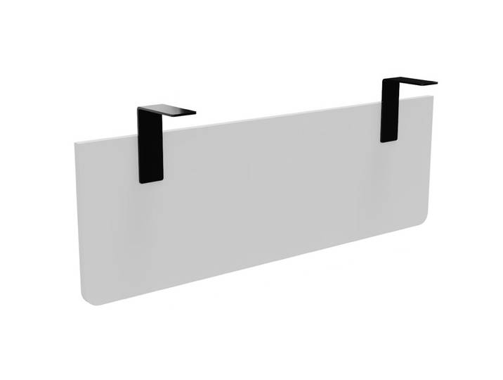 Voile de fond E-Link / Biospace pour bureau L.120 cm - Blanc - Fixations Noires