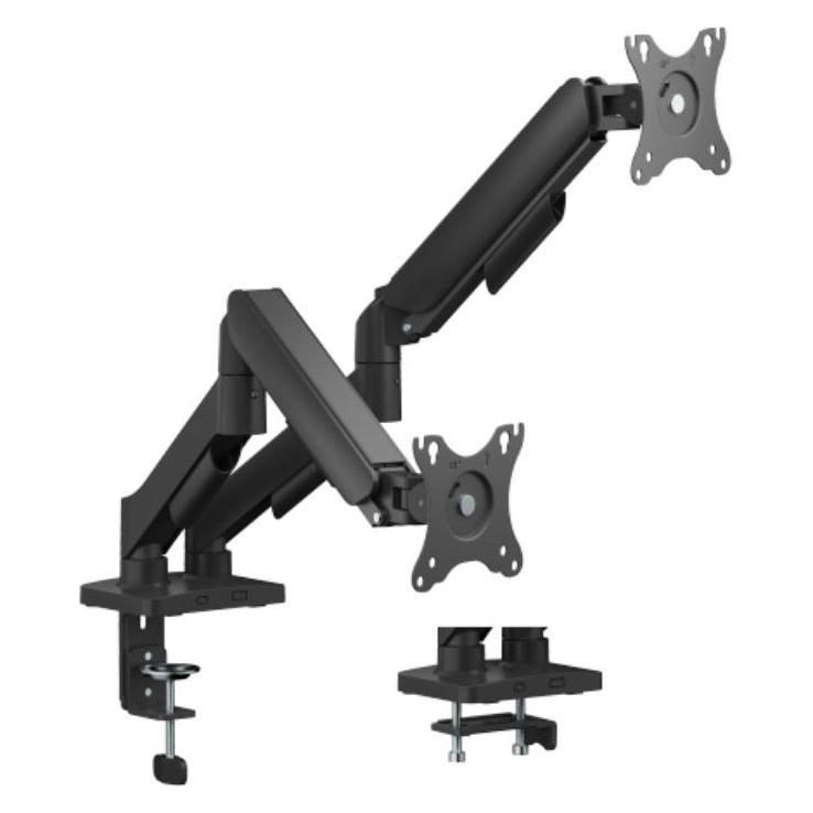 eSTUFF Dual Gas Spring Monitor Mount (Tisch, 32", 9 kg) (GLB227012)