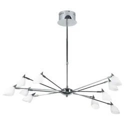 Deckenleuchte Deckenlampe Beleuchtung Lampe Leuchte Chrom Glas  JASMINA 998085-10