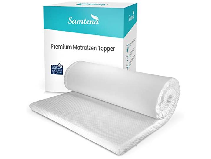 Samtena Matratzen Topper 140x200cm, Höhe 7cm, Edition Royal, viscoelastischer Memory Foam Matratzentopper, weich & druckentlastend für besseren Schlafkomfort