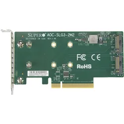 Supermicro AOC-SLG3-2M2 Schnittstellenkarte/Adapter Eingebaut M.2