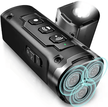 Inspire Picks Rechargeable Ultrasonic Dog Repeller & Training Device With LED Flashlight black