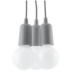Sollux SL.0576 Pendelleuchte DIEGO 3 grau