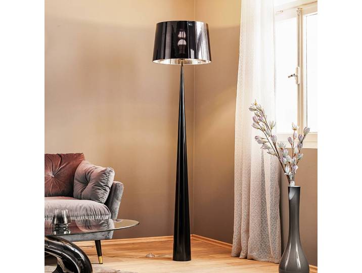 Vloerlamp Totem LS, zwart, Woon-/ Eetkamer, metaal, Modern, vloerlamp