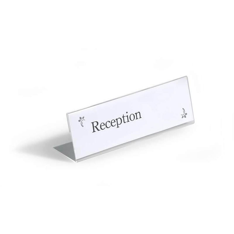DURABLE Tischnamensschilder transparent 21,0 x 6,1 cm, 10 St.
