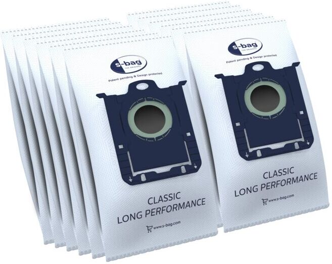 AEG GR201SM s-bag Classic Long Performance Staubsaugerbeutel 12 Stück   weiß/blau - Refurbished