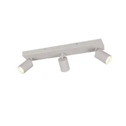 Deckenleuchte Deckenlampe Wohnzimmerlampe Metall grau 3-flammig schwenkbar L50cm
