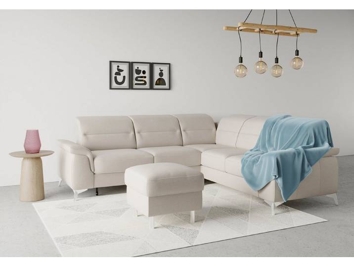 sit&more Ecksofa Sinatra L-Form, optional mit Kopfteilverstellung und Armteilfunktion
