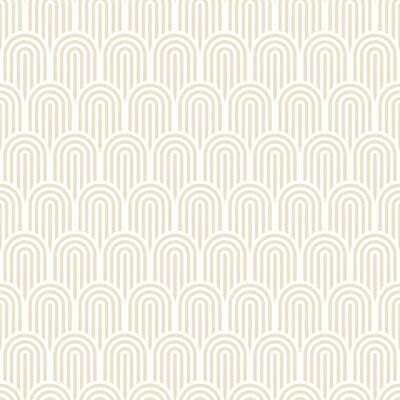 Hoopla Walls Retro Arch Cream Peel and Stick Wallpaper - N/A