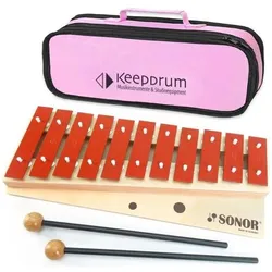 Sonor G10 Glockenspiel mit Tasche Pink