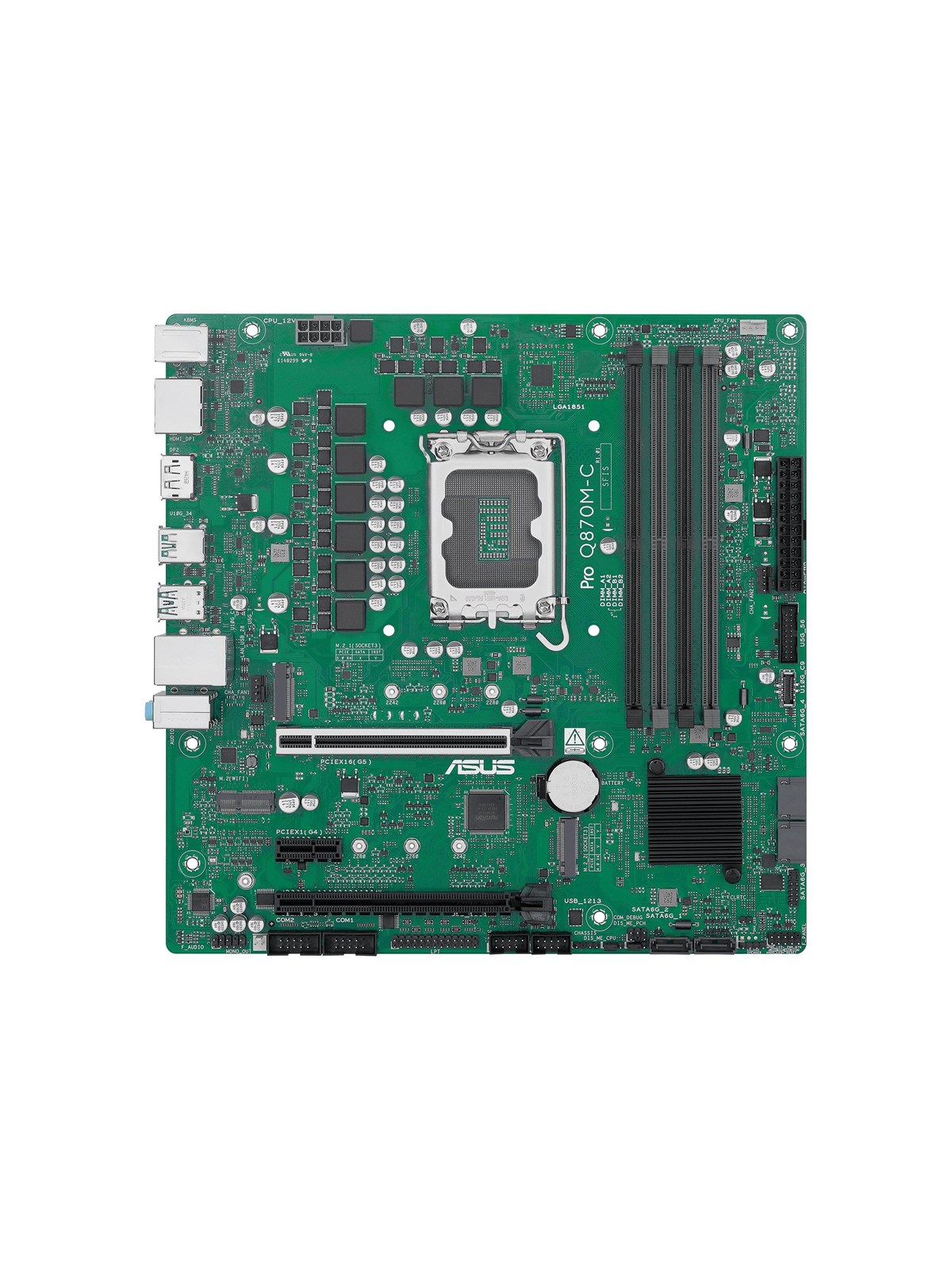 ASUS Pro Q870M-C-CSM Mainboard - Intel Q870 - Intel LGA1851 - DDR5 RAM - Micro-ATX