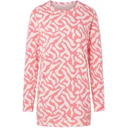 Tchibo - Langes Sweatshirt mit Alloverprint - Damen - Gr. M - creme/print
