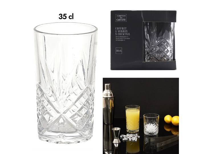 COOK CONCEPT Lot de 4 verres à cocktail 40 cl