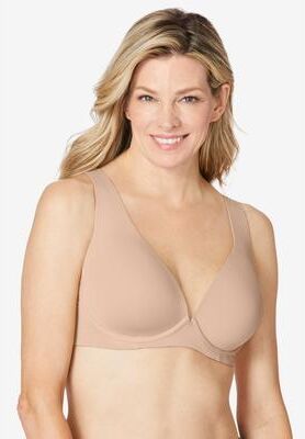 Plus Size Women's Uplifting Plunge Bra by Catherines in Nude (Size 52 C)
