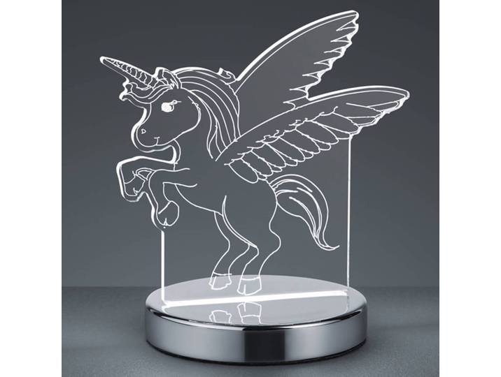 Reality Leuchten LED Tischlampe Karo, chrom / silber, für Wohn- / Esszimmer, Metall, Modern, LED Tischlampe