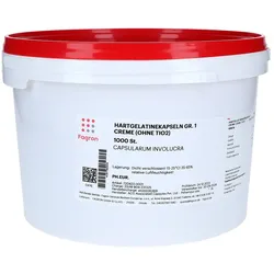 HARTGELATINEKAPSELN Gr.1 creme ohne TiO2 1000 St