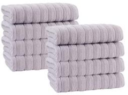 Depera Home Vague Turkish Cotton 8 pcs Wash Towels - 12x12 inches