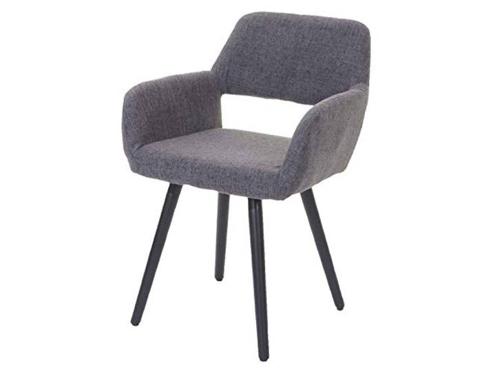 Mendler Esszimmerstuhl HWC-A50 II - Textil, grau, dunkle Beine