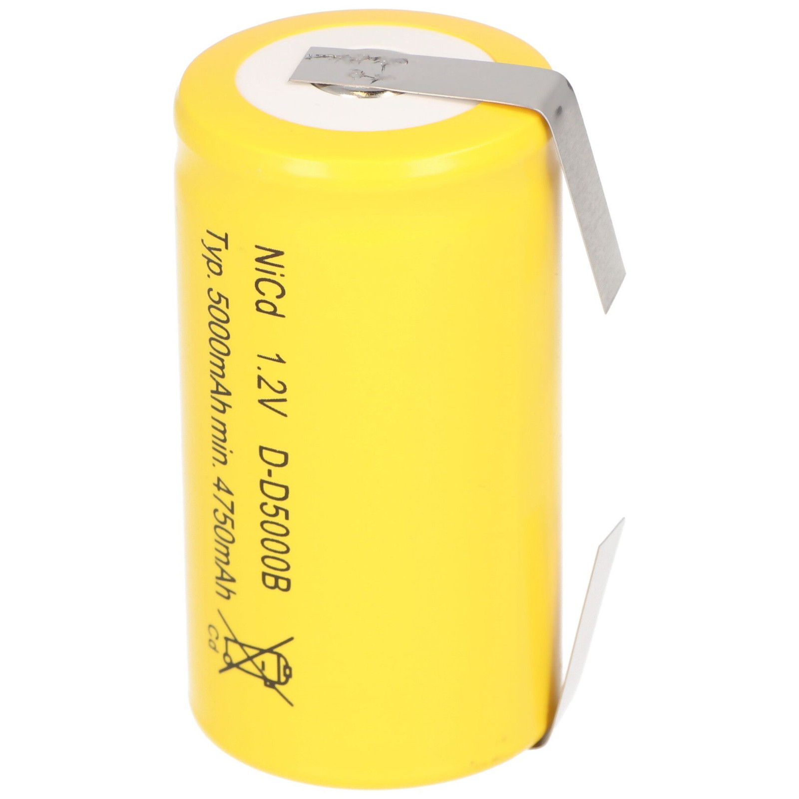 Sanyo KR-5000DEL Replica Batterij NiCd 5000mAh met U-vormige soldeertab