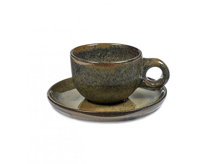 Serax Tasse à café avec soucoupe Surface 13 cl Indi grey