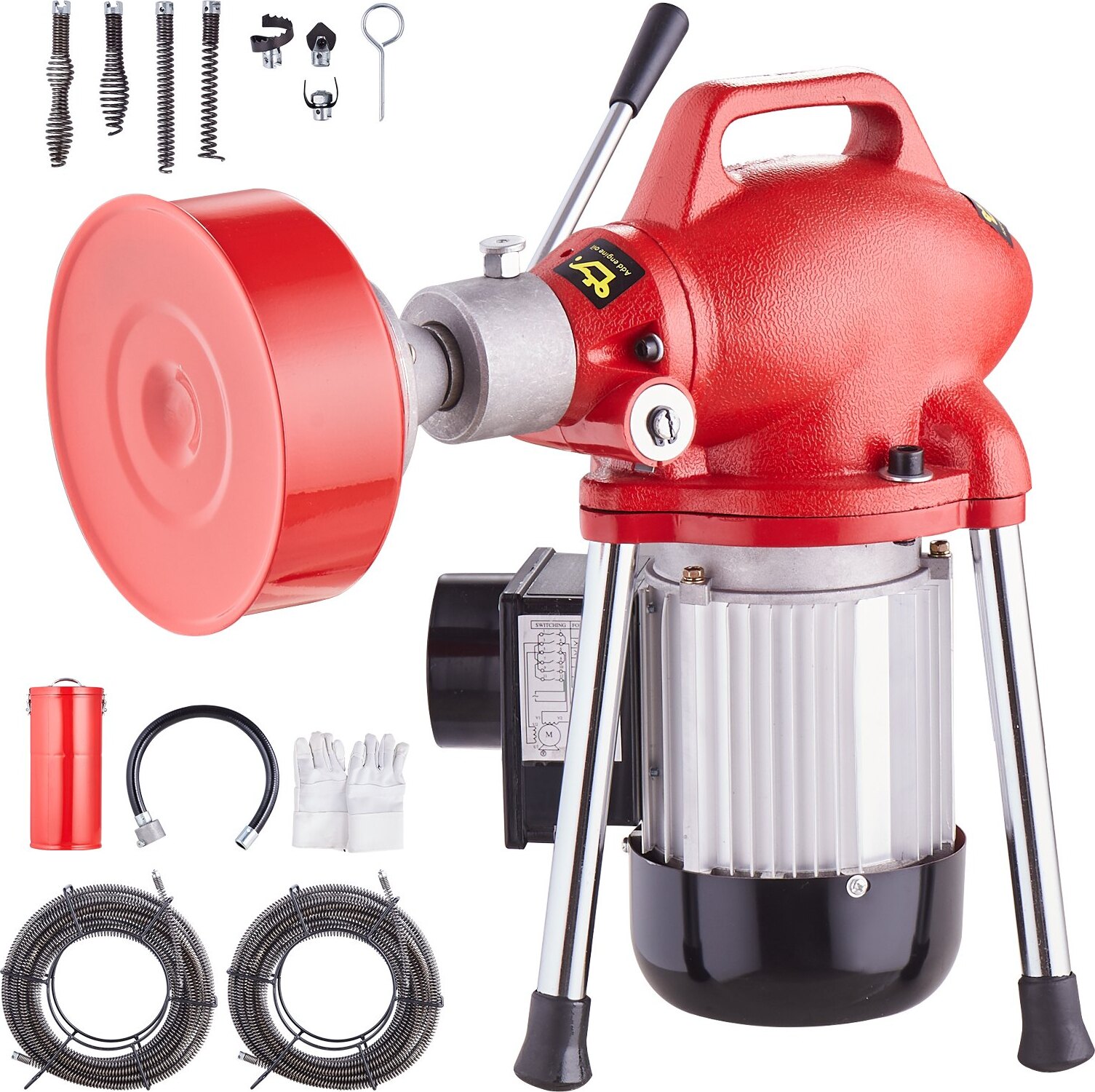 Rohrreinigungsmaschine Rohrreinigungsgerät 370W 36,6mx16mm/7mx9,5mm