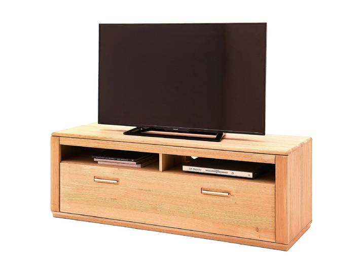 TV-Lowboard - 154 cm Front: Massivholz Kernbuche, geölt Korpus: Spanplatte, furniert Holz 154 x 54 x 51cm