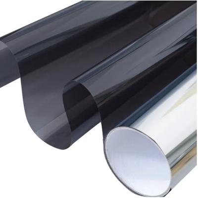 Useful Little Things One Way Mirror Daytime Privacy Glass Film Solar Heat Reflective Window Wrap black Silver 11.81 In X 13.12 Ft