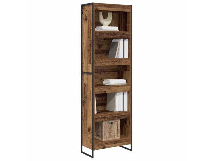 BEAU Bibliothèque de rangement - ZENCORE - Organisateur de Livre - Pour Séjour - 2 pcs Bois Ancien 80x30x155cm LH20923