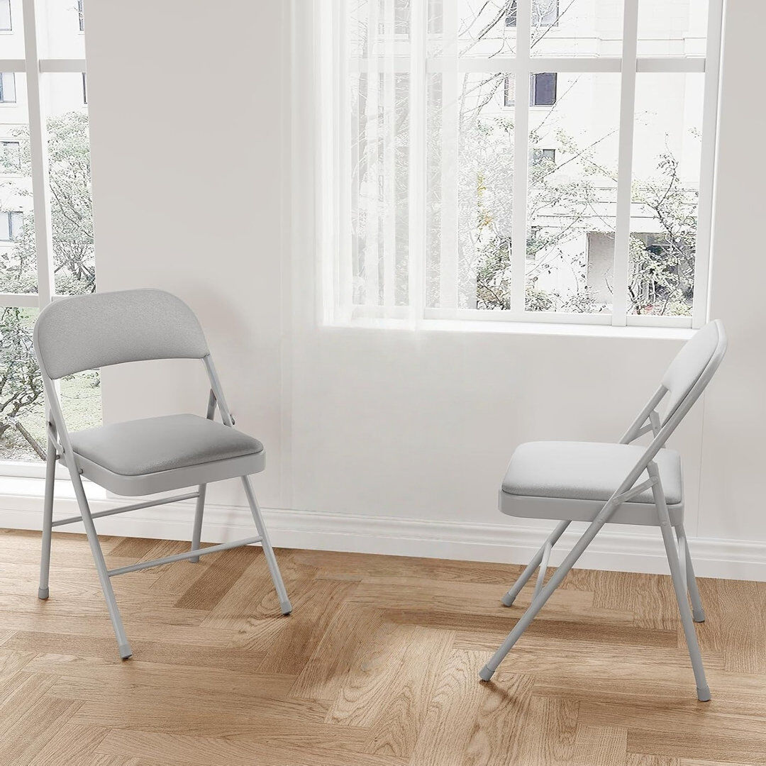 Rebrilliant Folding Chair Gray 75.5cm H X 48cm D X 46cm W