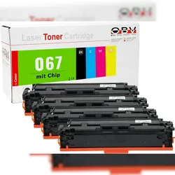 OBV Toner 4er Set kompatibel mit Canon 067 - LBP631Cw LBP633Cdw MF651Cw MF655Cdw MF655Cx MF657Cdw - ca. 1.350/1.250 Seiten