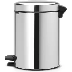 Newicon Mülleimer 5 l polierter Stahl mit Fußpedal