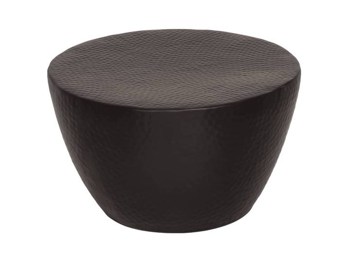vidaXL Couchtisch Aluminium Gehämmert Ø 50x30 cm Schwarz