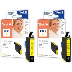 Peach Doppelpack Tintenpatronen gelb kompatibel zu Epson T0544Y*2, C13T05444010