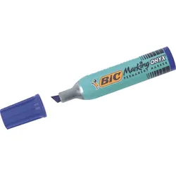 BiC Permanentmarker Marking Onyx Keilspitze blau Packung mit 12 Stück