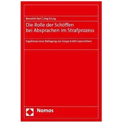 Die Rolle der Schöffen bei Absprachen im Strafprozess, Fachbücher von Jörg Kinzig, Benedikt Iberl