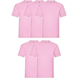 Fruit of the Loom Valueweight T 5er Pack, rose, M