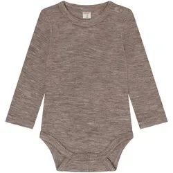 CeLaVi Body langarm Merinowolle, braun, 80