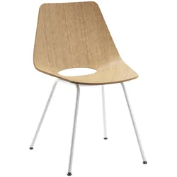 THONET S 661 Stahlrohrstuhl | Edelholz Eiche | Gestell weiß