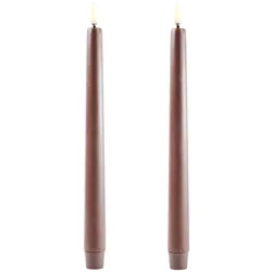Uyuni LED Tafelkerze 25cm Caramel 2 Stück
