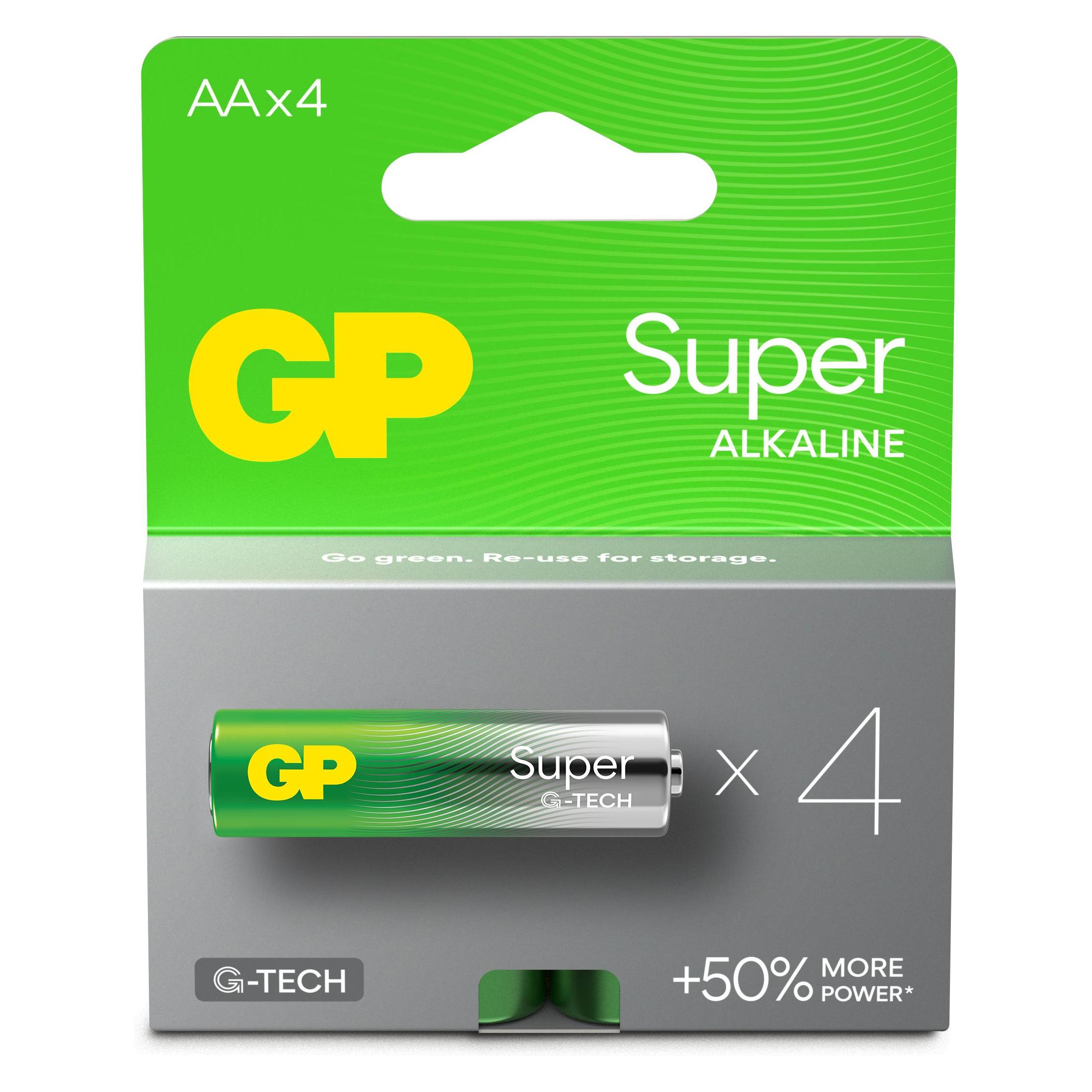 GP Batteries 1x4 GP Super Alkaline 1,5V AA Mignon LR06 Neu 03015AETA-B4 (4 Stk., AA) (03015AETA-B4)