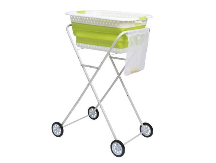 Wäschekorb-Trolley mit Beinen auf Rollen