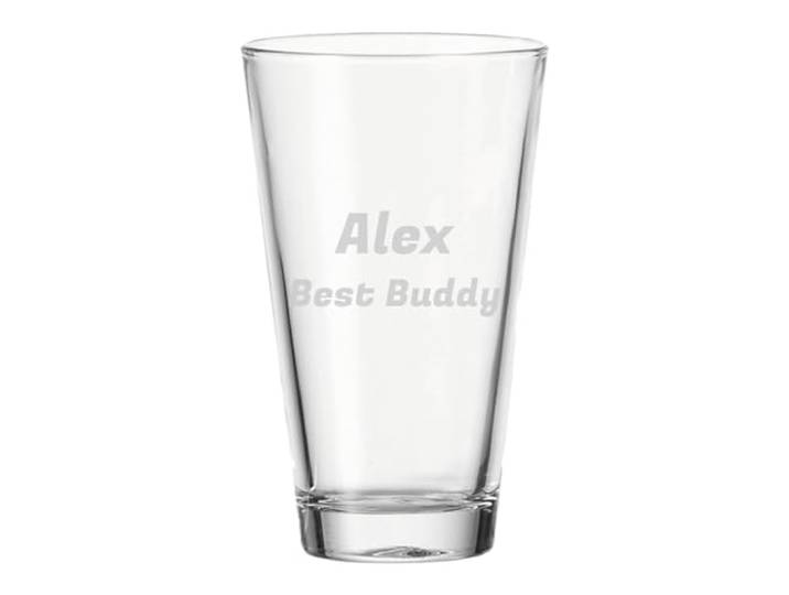 LUXENTU Trinkglas mit Gravur, Name horizontal, 300 ml, 30 Stück Personalisierte Softdrinkgläser mit Namensgravur für Geburtstage & Events, Spülmaschinenfest