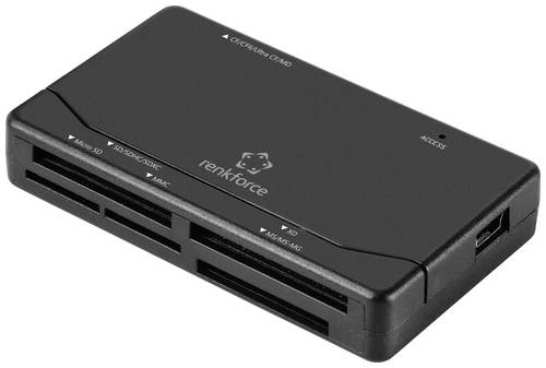Renkforce RF-PCR-150 Externer Speicherkartenleser USB-A (USB 2.0) Schwarz