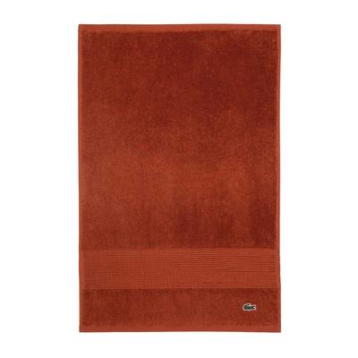 Gästehandtuch LACOSTE "LLECROCO", rot (terrebattue), B:40cm L:60cm, Frottier, Obermaterial: 100% Baumwolle, Handtücher, mit Label-Applikationen