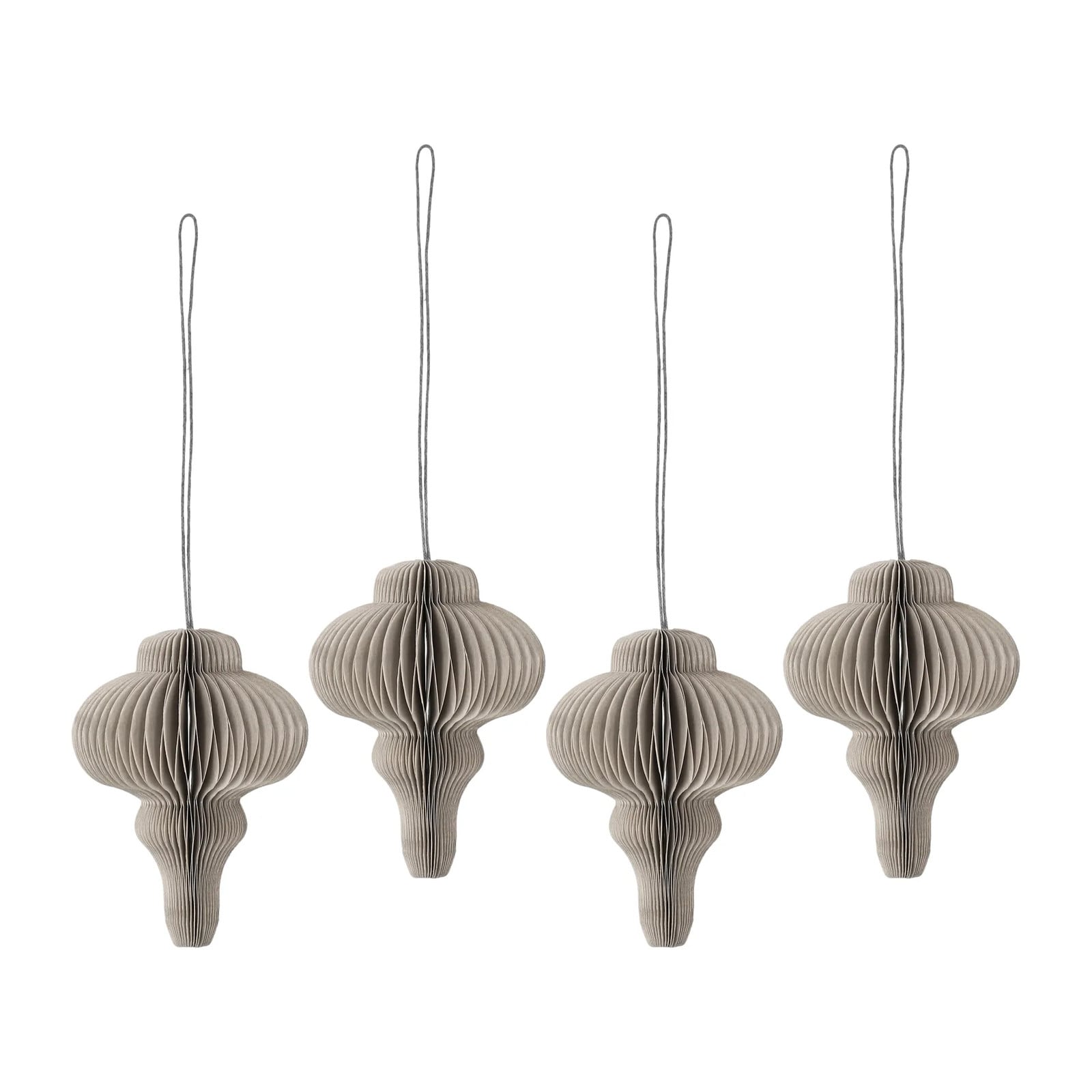 Scandi Living Spira kerstballen 4-pack Beige