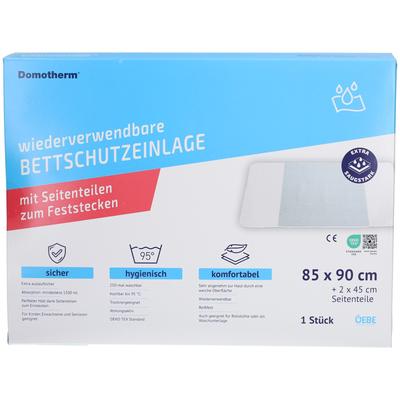 Domotherm Bettschutzeinl.waschbar 85x90cm m.Flügel 1 St