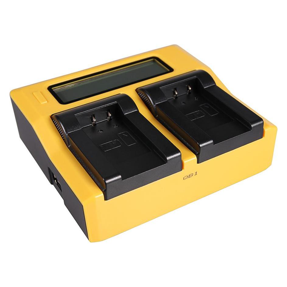 Patona Dual LCD USB Ladegerät f. Sanyo DB-L90 DMX DMXSH1 DMX-SH1 DMXSH11 DMX-SH11 DB-L90 VPC (Kamera Akku Ladegerät) (34664783)